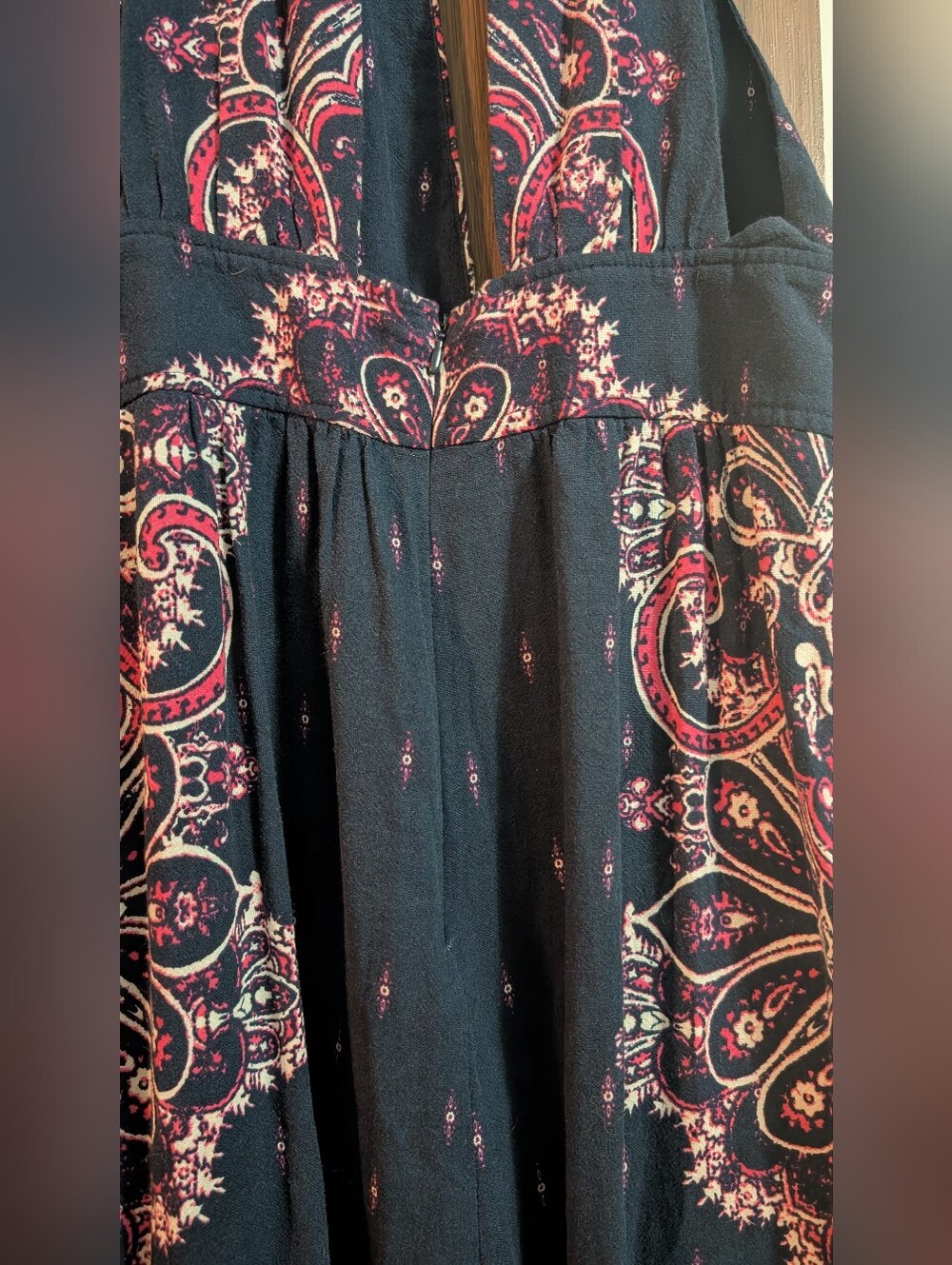 Free People Setting Sun Jumpsuit with Pink Paisley Print NWOT - Picture 5 of 6